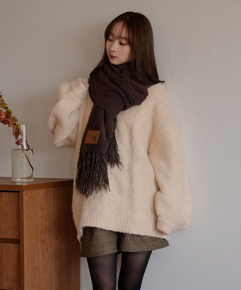 【予約商品】original glitter shaggy muffler / オリジナルグリッターシャギーマフラー