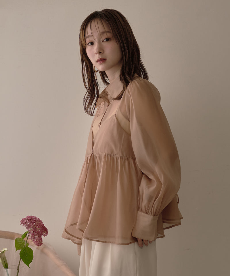 bustier set sheer shirt / ビスチェセットシアーシャツ