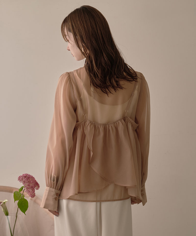 bustier set sheer shirt / ビスチェセットシアーシャツ