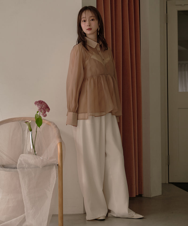 bustier set sheer shirt / ビスチェセットシアーシャツ