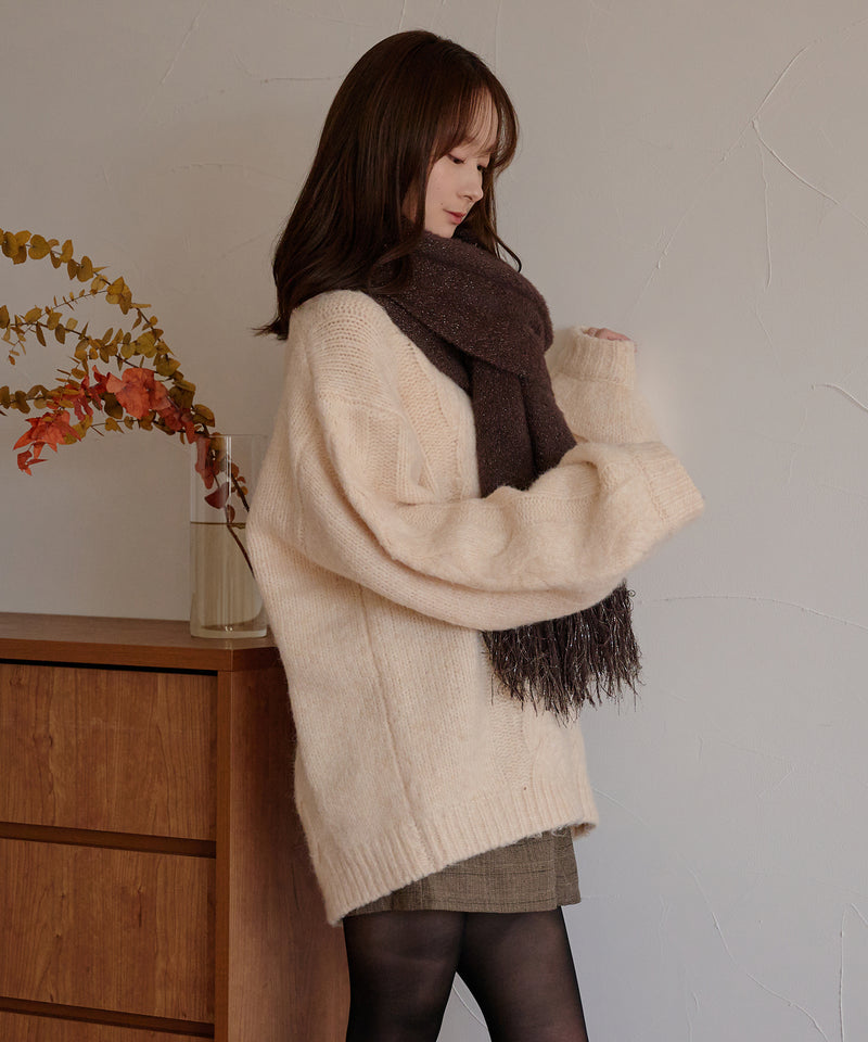 【予約商品】original glitter shaggy muffler / オリジナルグリッターシャギーマフラー