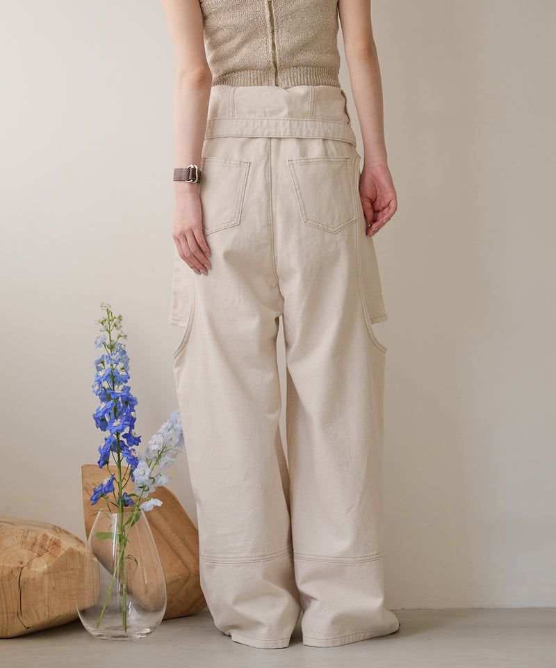 cut out design wide denim ⁡ / カットアウトデザインワイドデニム