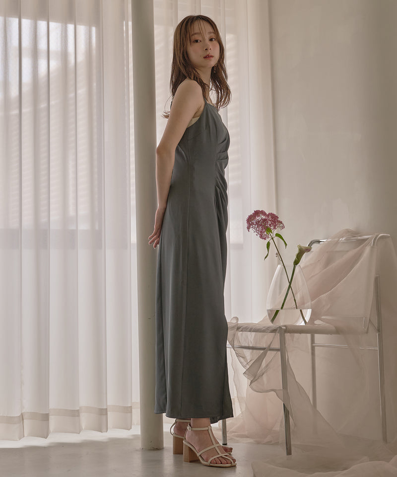 drape design cami onepiece / ドレープデザインキャミワンピ