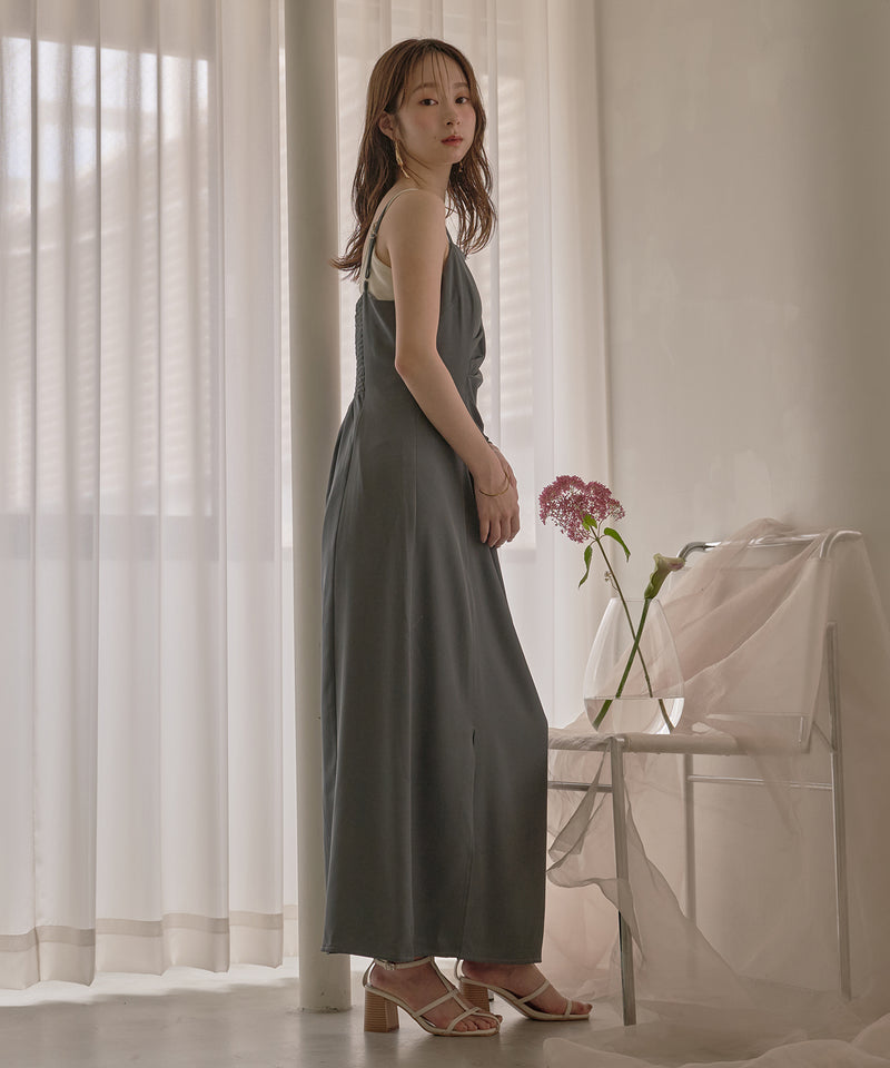 drape design cami onepiece / ドレープデザインキャミワンピ