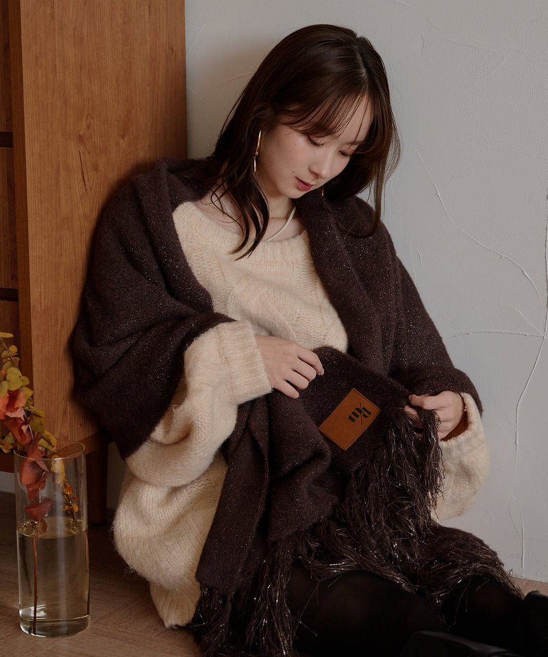 【予約商品】original glitter shaggy muffler / オリジナルグリッターシャギーマフラー