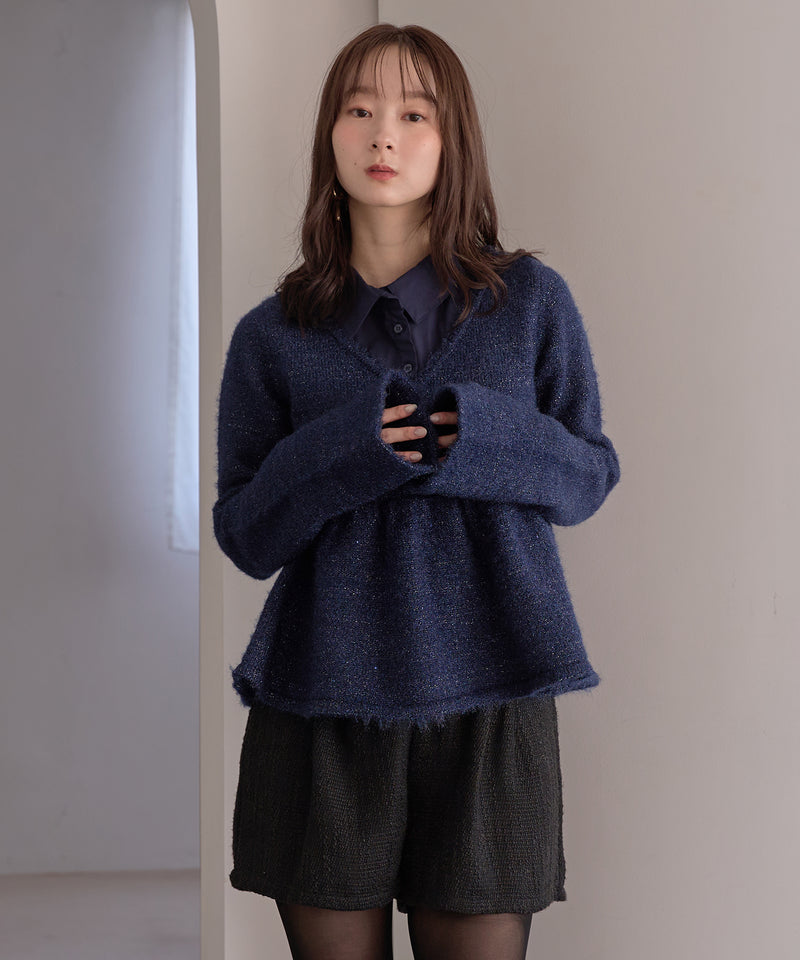 peplum sequins knit / ペプラムスパンコールニット