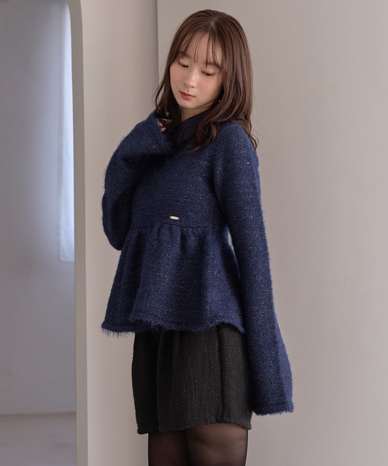peplum sequins knit / ペプラムスパンコールニット
