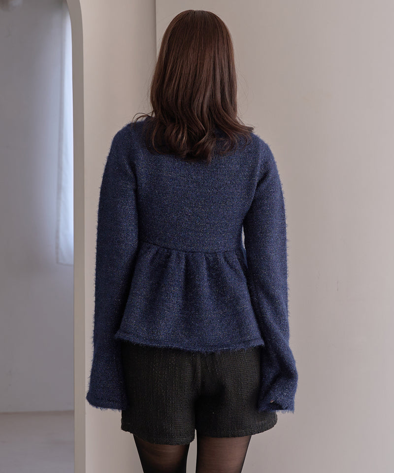 peplum sequins knit / ペプラムスパンコールニット