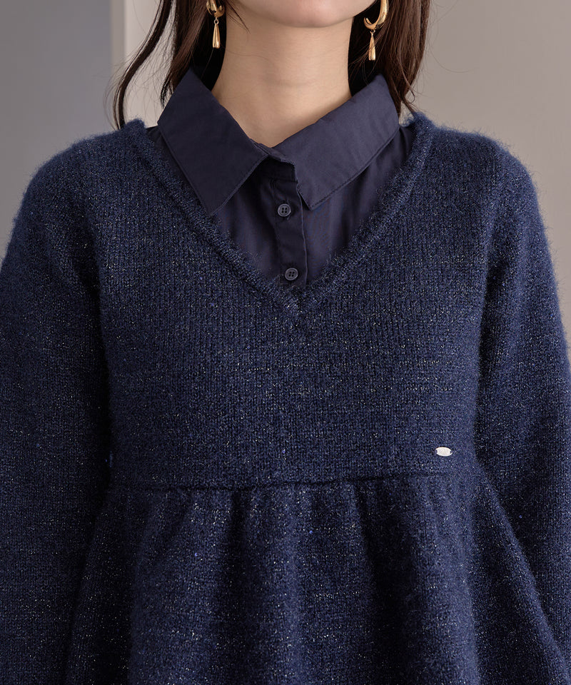 peplum sequins knit / ペプラムスパンコールニット