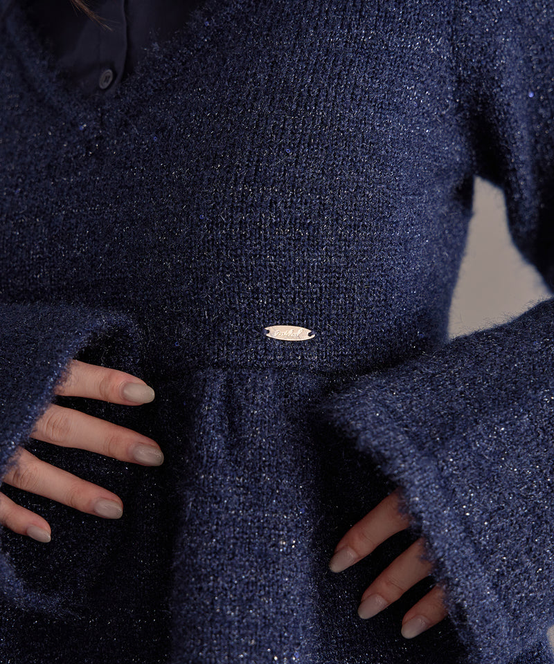 peplum sequins knit / ペプラムスパンコールニット