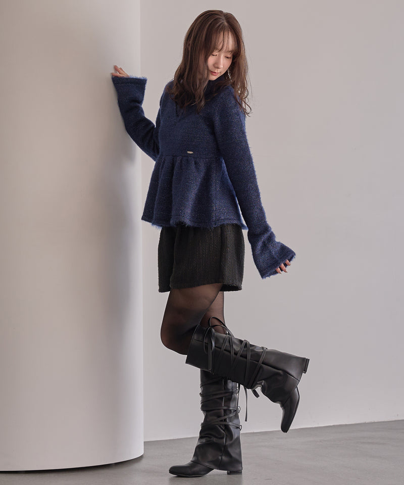 peplum sequins knit / ペプラムスパンコールニット