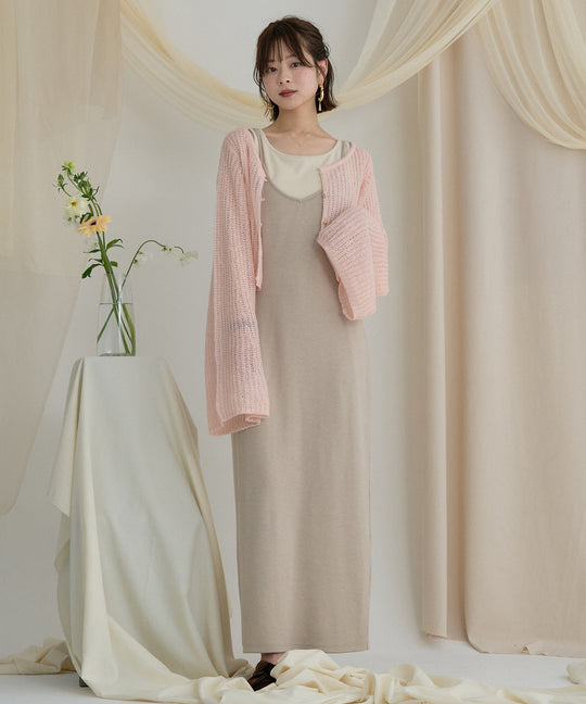 layered rib onepiece / レイヤードリブワンピース