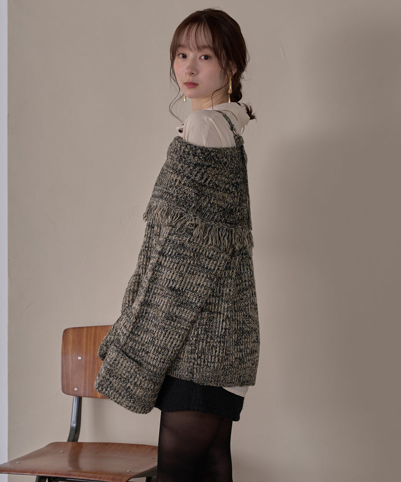 mix color offshoulder knit / ミックスカラーオフショルニット
