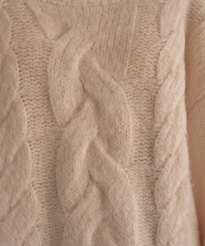 cable design knit pullover / ケーブルデザインニットプルオーバー