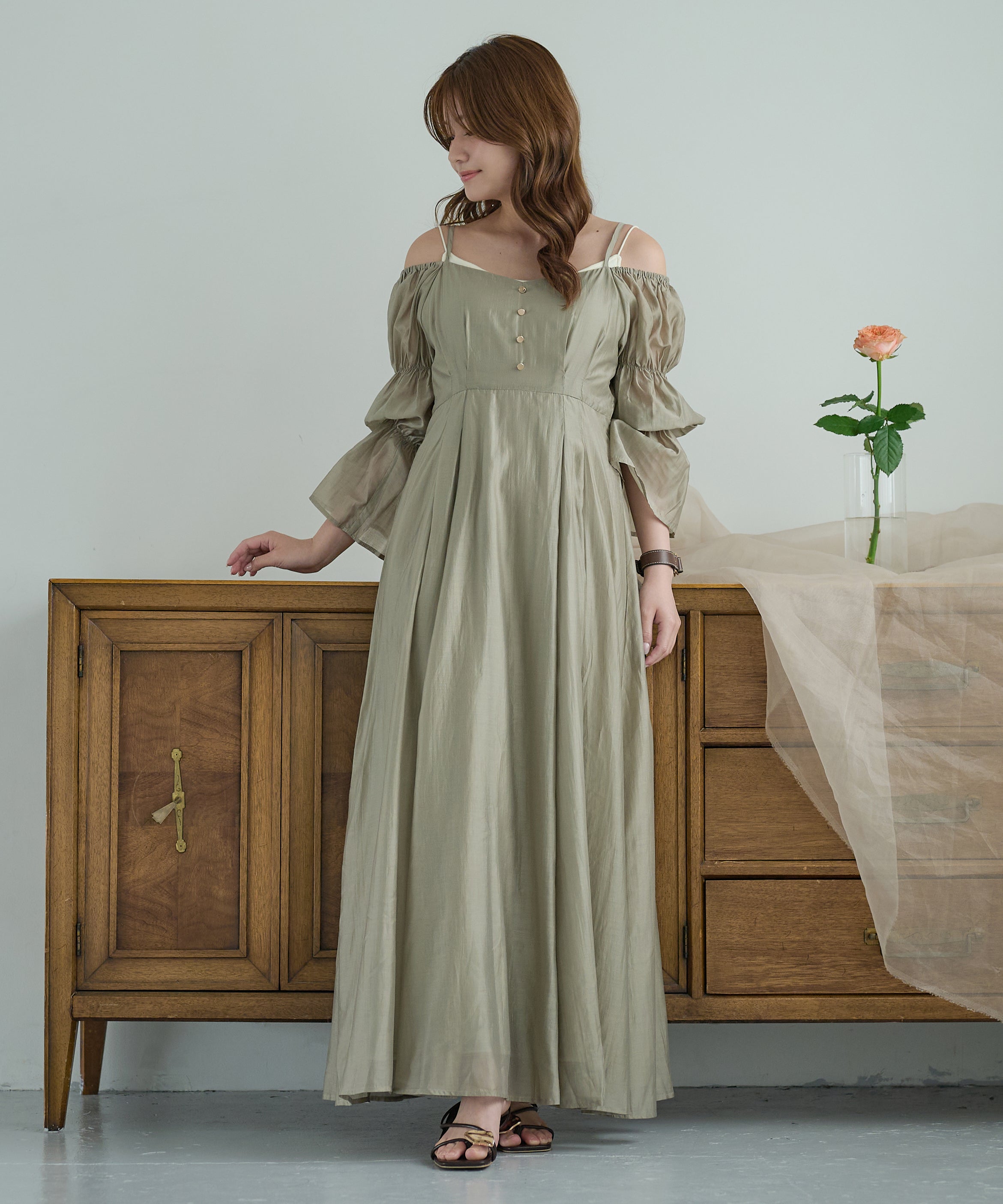 新品未使用 Have へイヴ side frill UV dress マリン