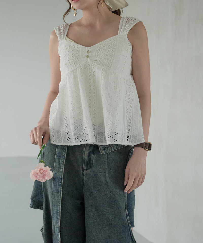 cotton lace tops / コットンレーストップス