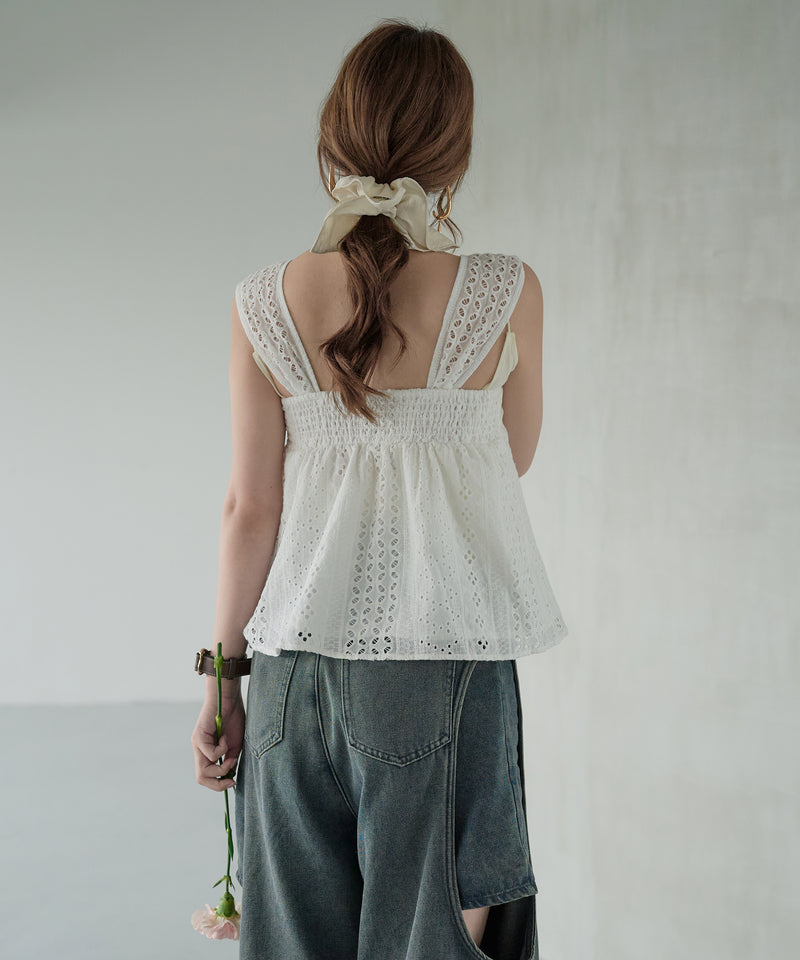 cotton lace tops / コットンレーストップス