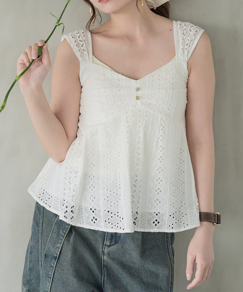 cotton lace tops / コットンレーストップス