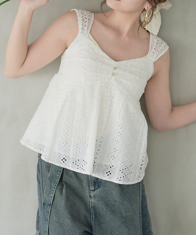cotton lace tops / コットンレーストップス