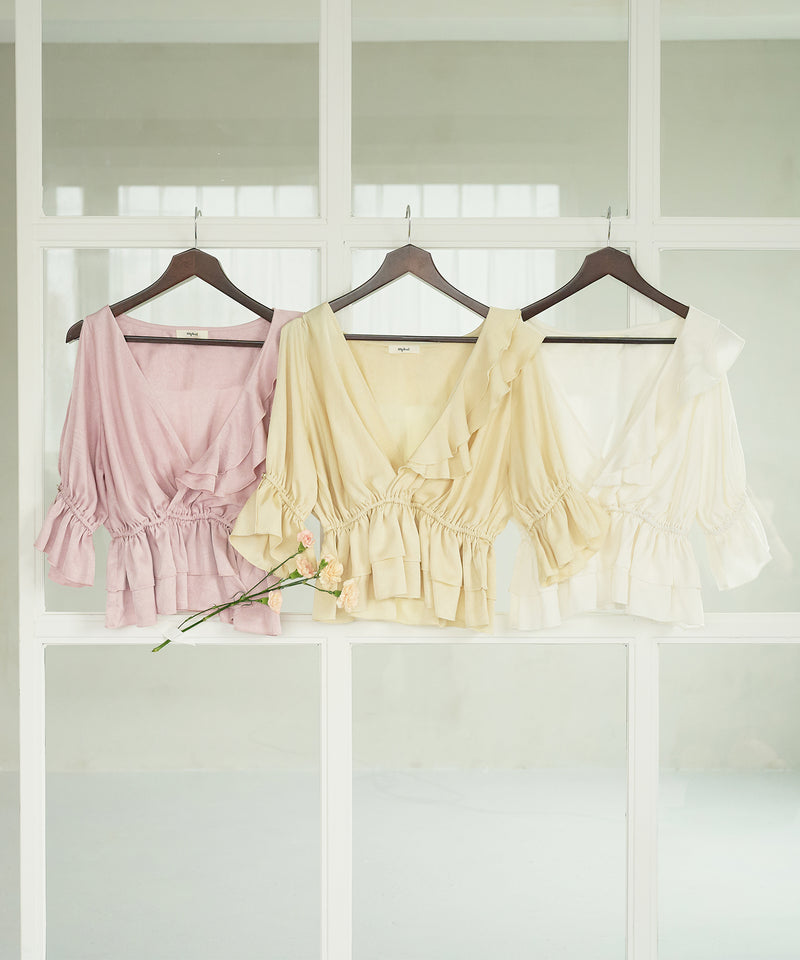 asymmetrical frill blouse / アシンメトリーフリルブラウス