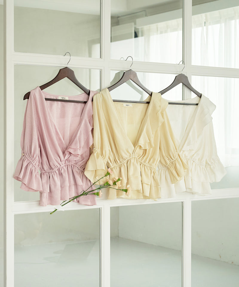 asymmetrical frill blouse / アシンメトリーフリルブラウス
