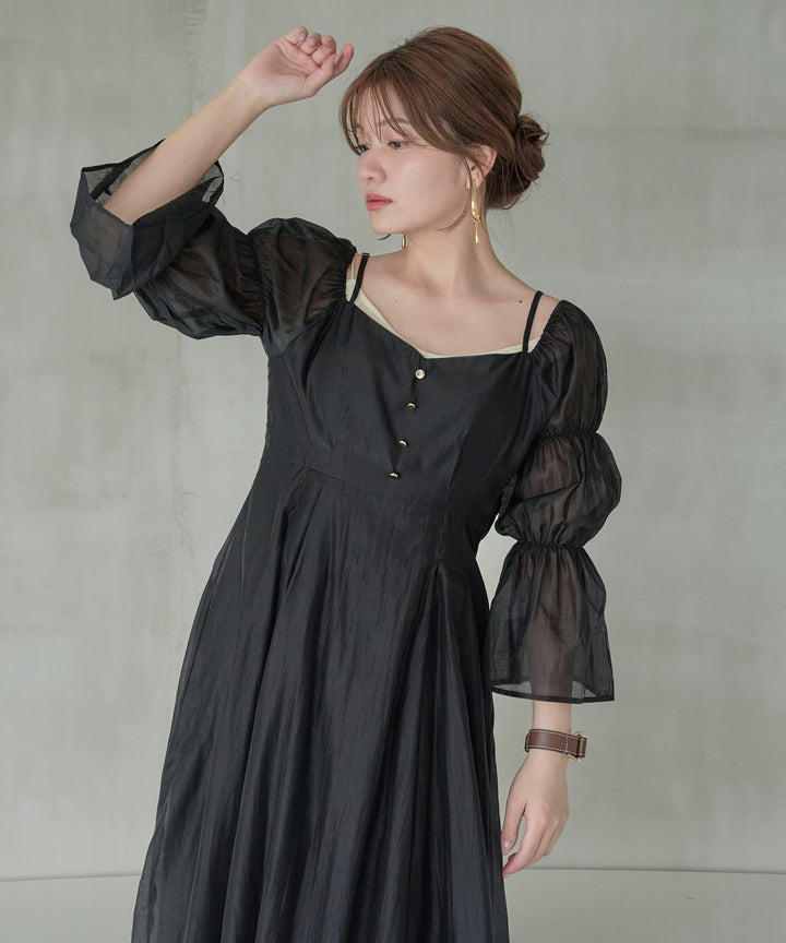 2way candy sleeves onepiece / 2wayキャンディースリーブワンピース