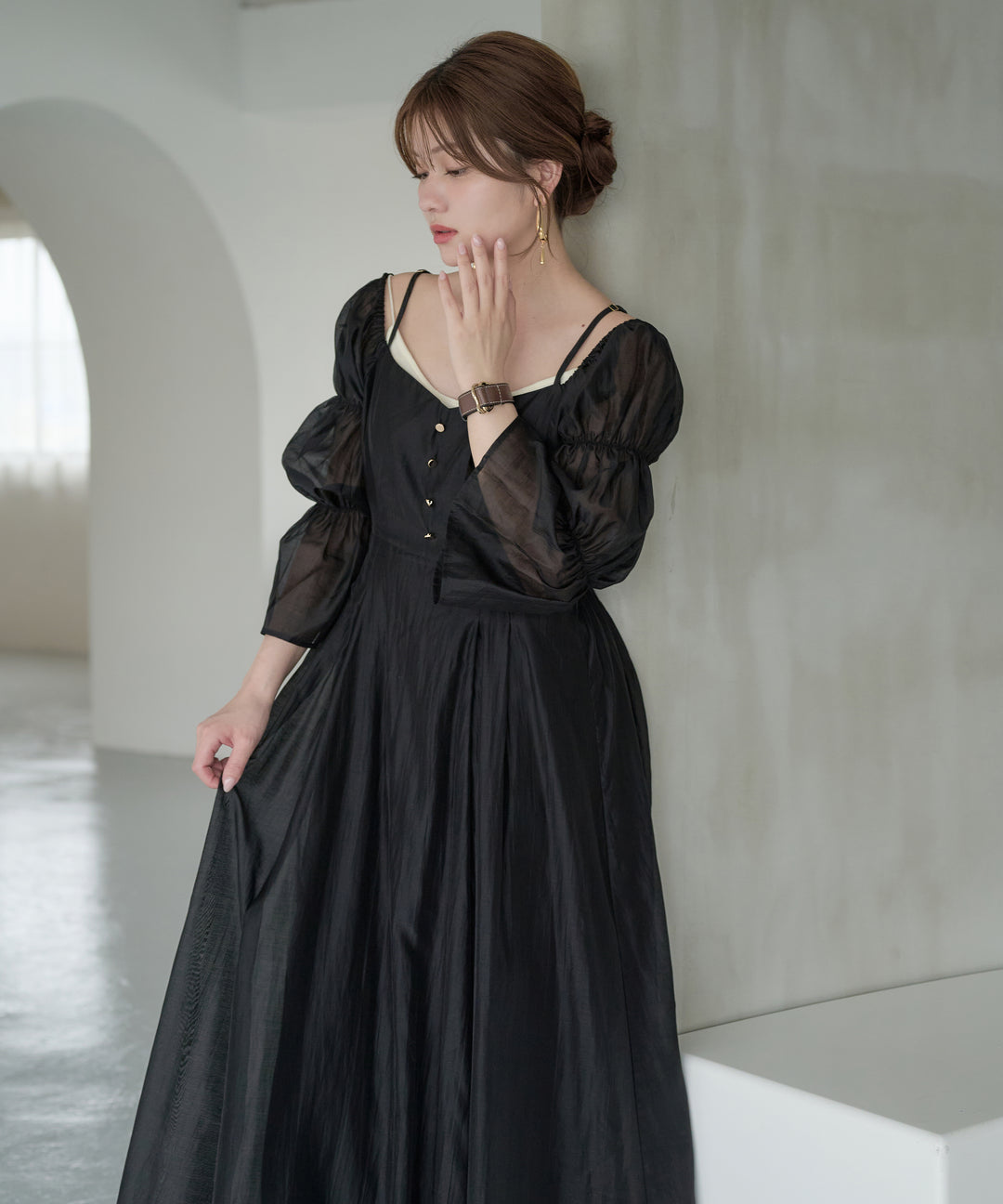 2way candy sleeves onepiece / 2wayキャンディースリーブワンピース