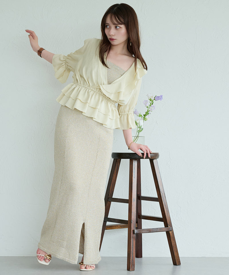 asymmetrical frill blouse / アシンメトリーフリルブラウス