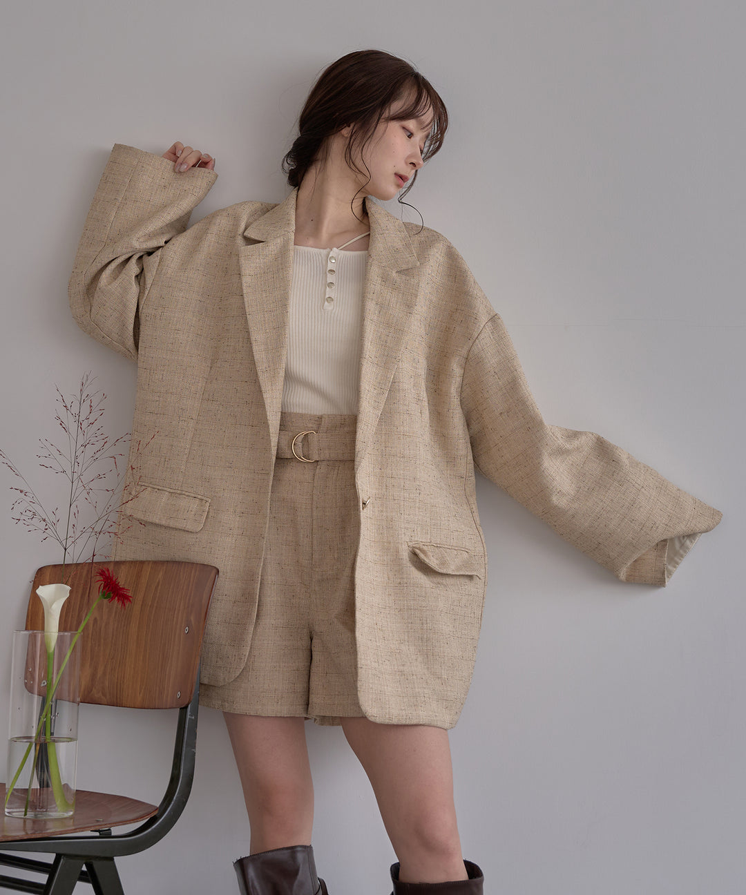 spring tweed short pants / スプリングツイードショートパンツ – favclo.