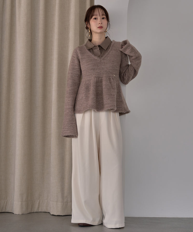 peplum sequins knit / ペプラムスパンコールニット