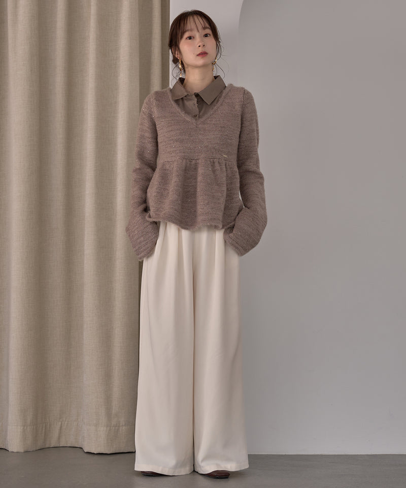 peplum sequins knit / ペプラムスパンコールニット