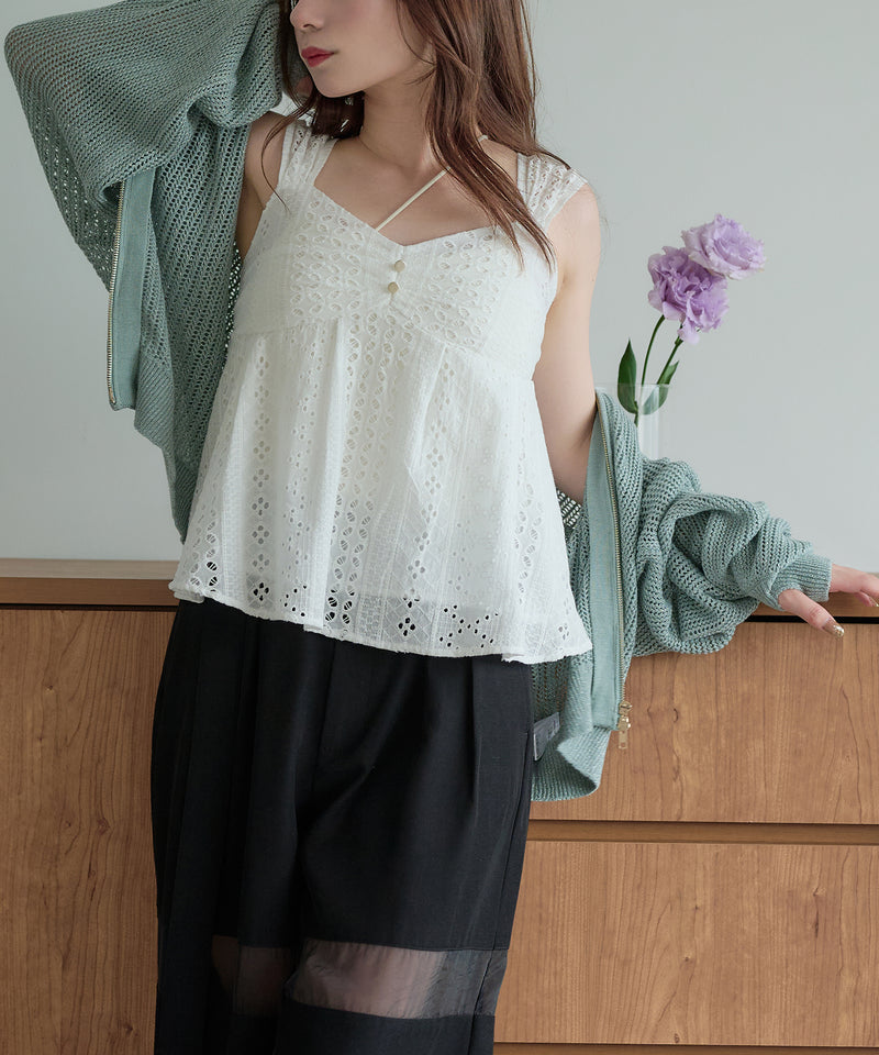cotton lace tops / コットンレーストップス