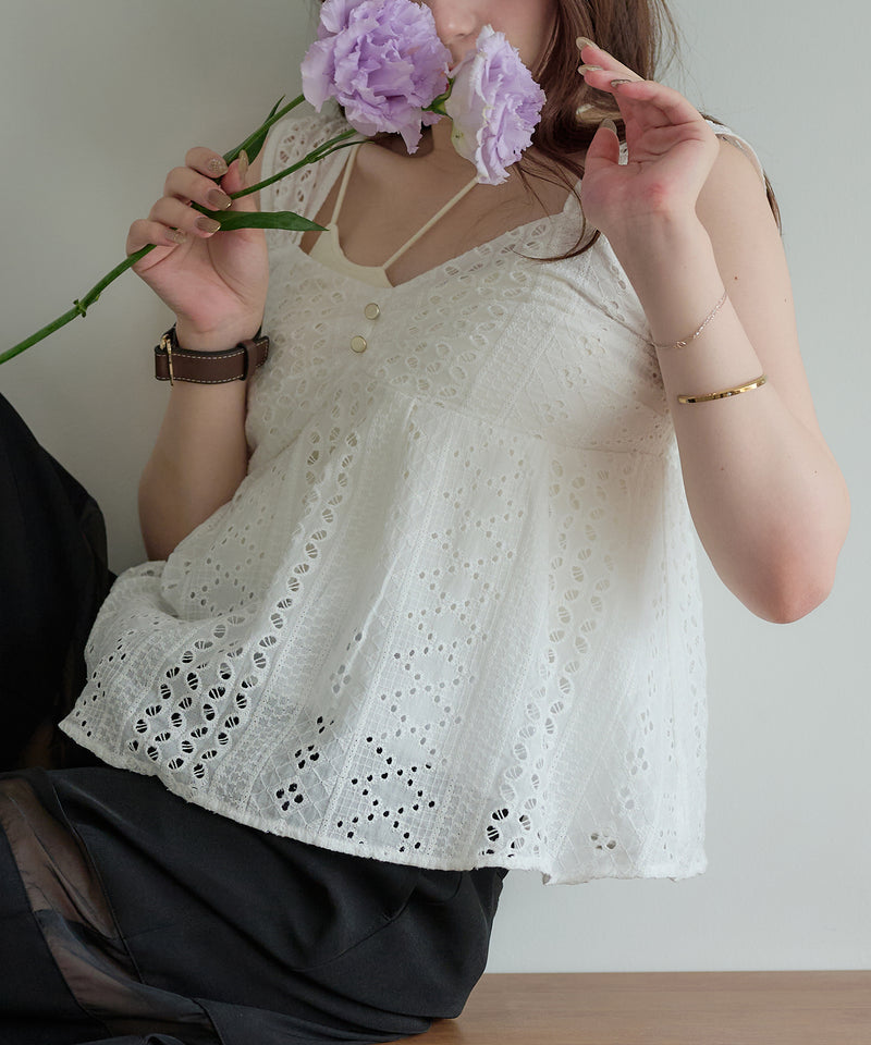 cotton lace tops / コットンレーストップス