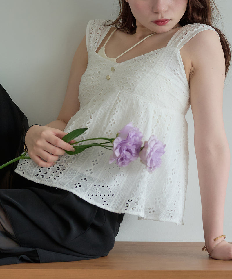 cotton lace tops / コットンレーストップス