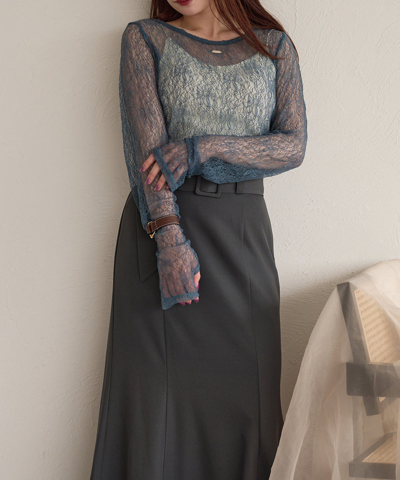long sleeve sheer inner / ロングスリーブシアーインナー
