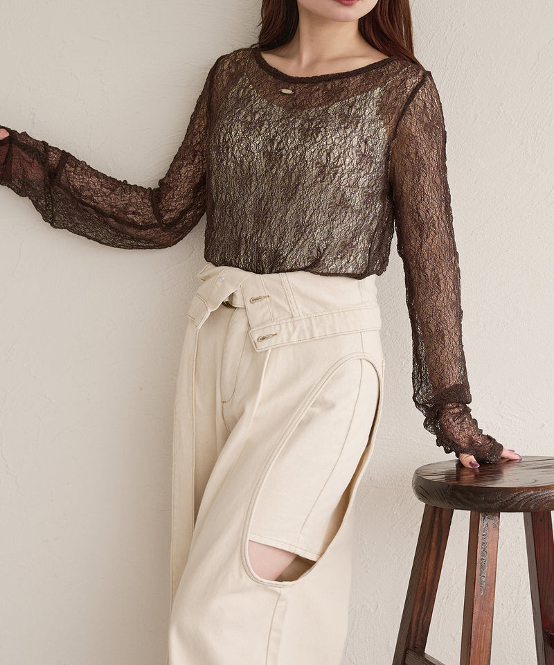 long sleeve sheer inner / ロングスリーブシアーインナー