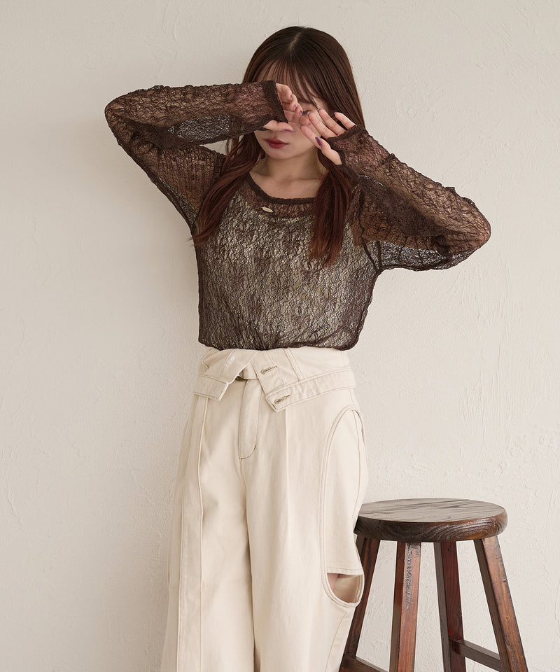 long sleeve sheer inner / ロングスリーブシアーインナー