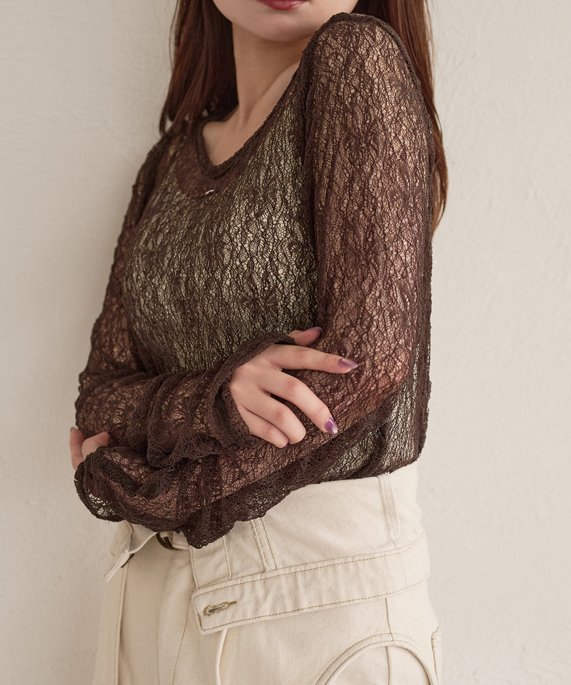 long sleeve sheer inner / ロングスリーブシアーインナー