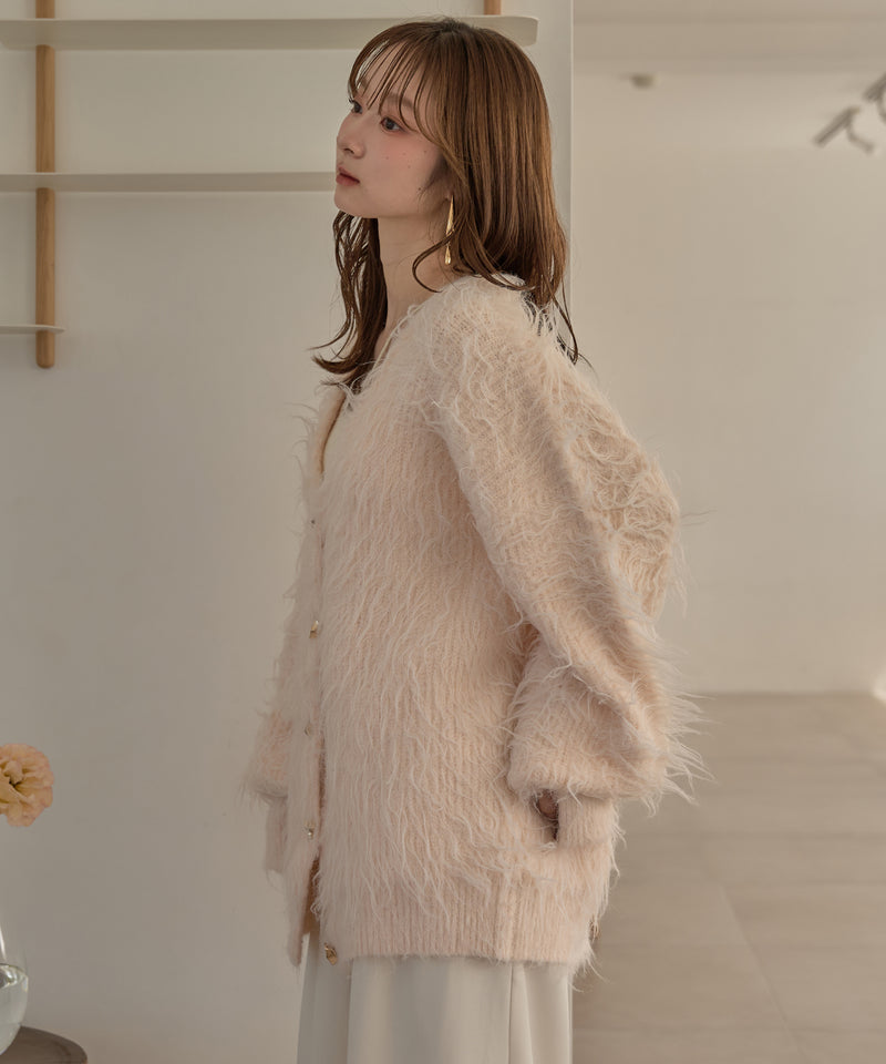 nuance button shaggy cardigan / ニュアンスボタンシャギーカーディガン
