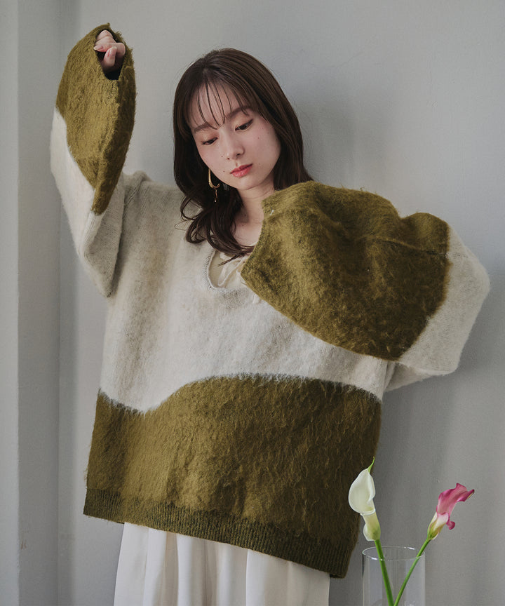 nuance knit pullover / ニュアンスニットプルオーバー – favclo.