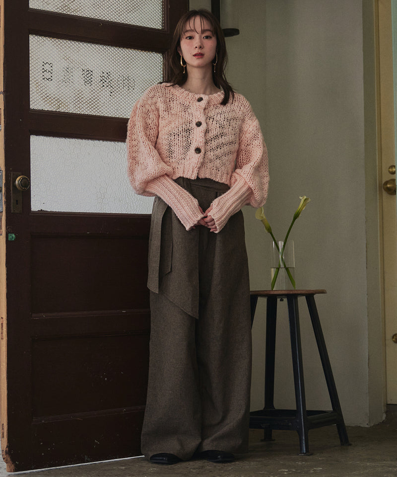 【予約商品】volume sleeve knit cardigan / ボリュームスリーブニットカーディガン