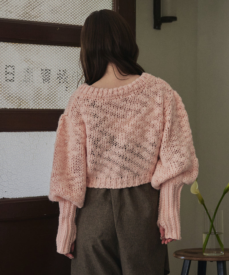 【予約商品】volume sleeve knit cardigan / ボリュームスリーブニットカーディガン