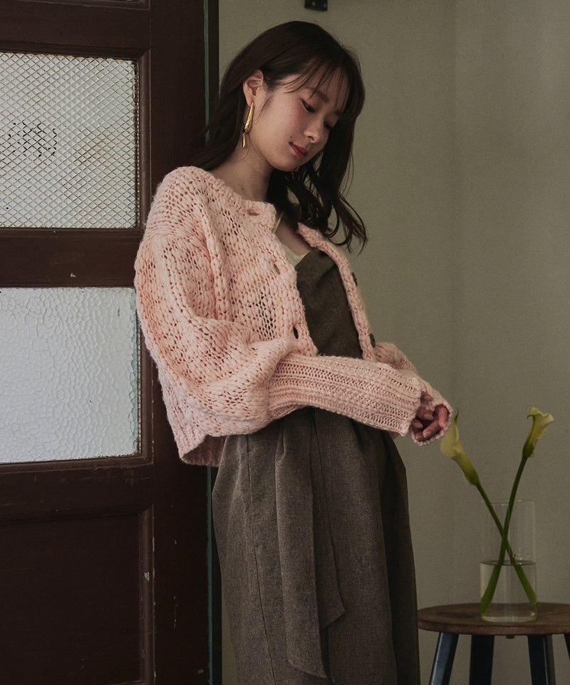 【予約商品】volume sleeve knit cardigan / ボリュームスリーブニットカーディガン