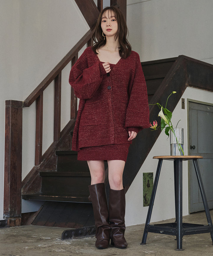 予約商品】glitter melange knit ensemble / グリッターメランジ