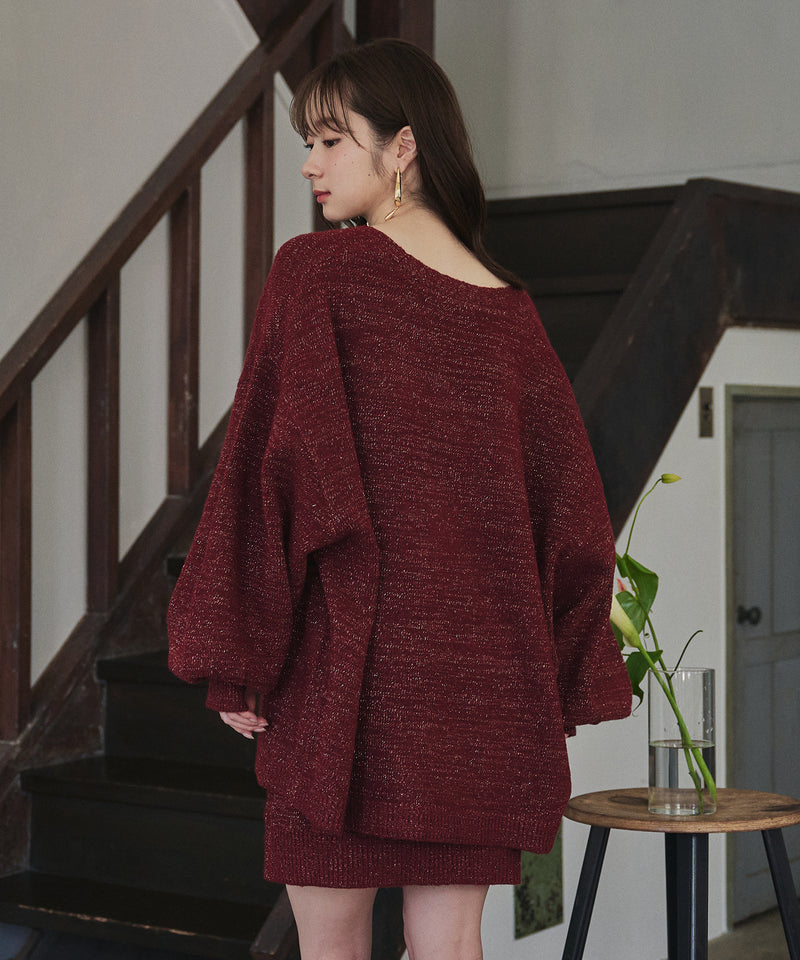 【予約商品】glitter melange knit ensemble / グリッターメランジニットアンサンブル