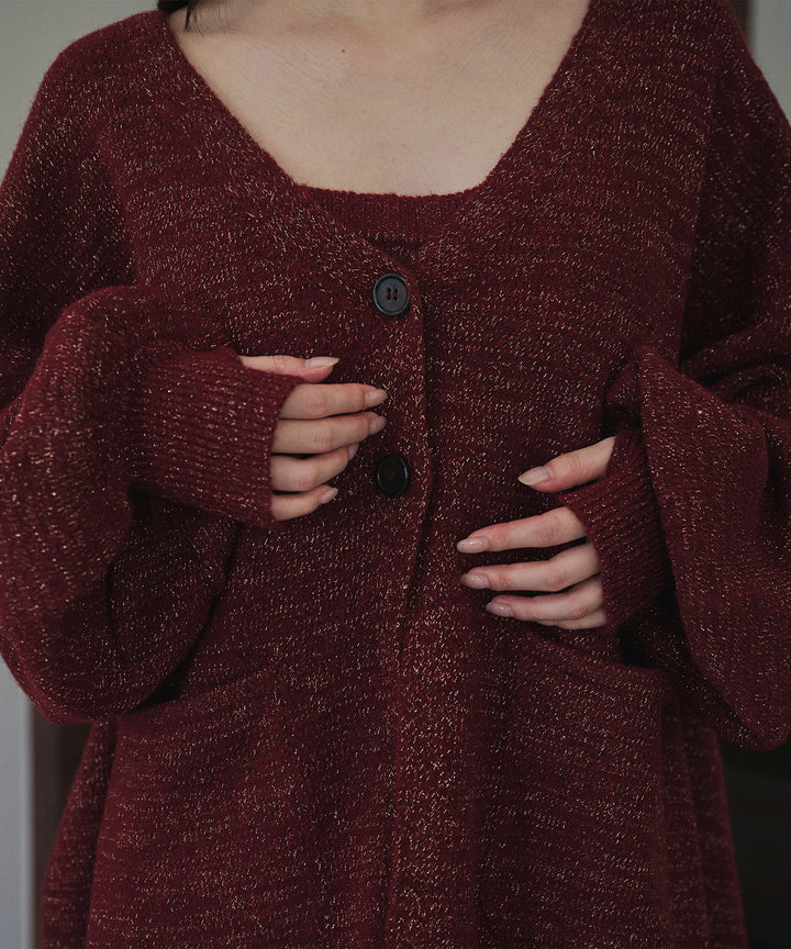 mideal グリッターニットアンサンブル　チャコールグレー　新品未使用 mideal（マイディール）の「glitter knit ensemble / グリッター