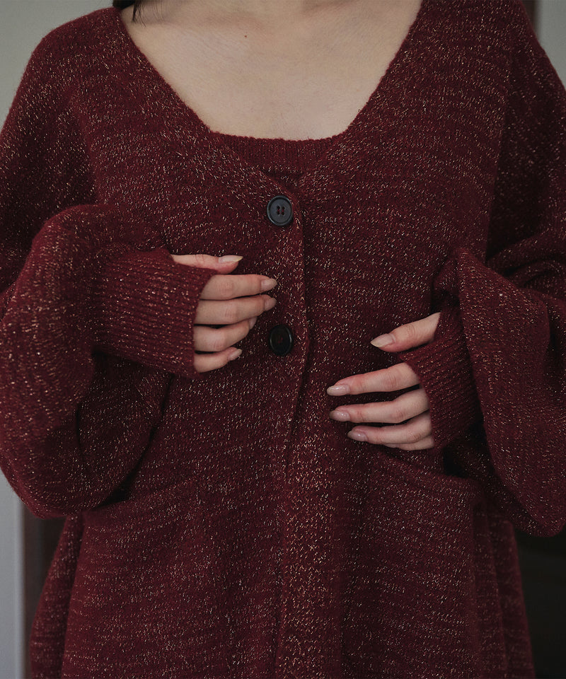 【予約商品】glitter melange knit ensemble / グリッターメランジニットアンサンブル