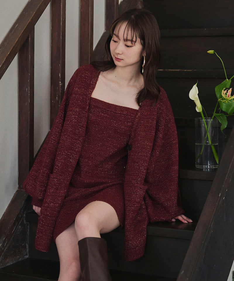 【予約商品】glitter melange knit ensemble / グリッターメランジニットアンサンブル