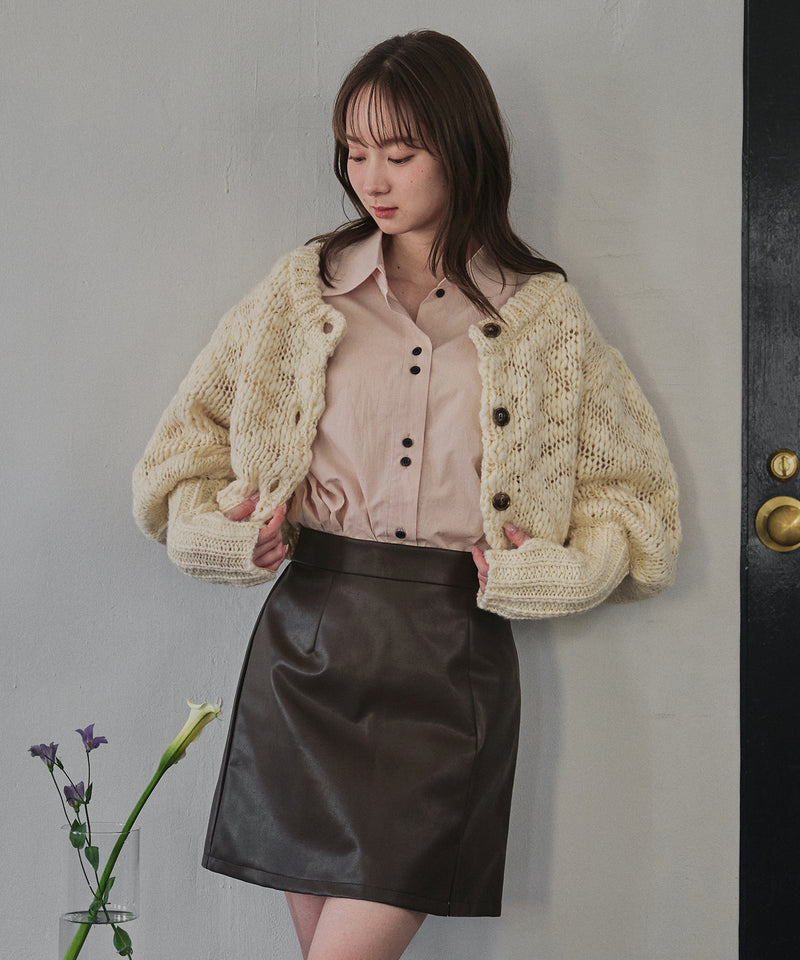 【予約商品】volume sleeve knit cardigan / ボリュームスリーブニットカーディガン