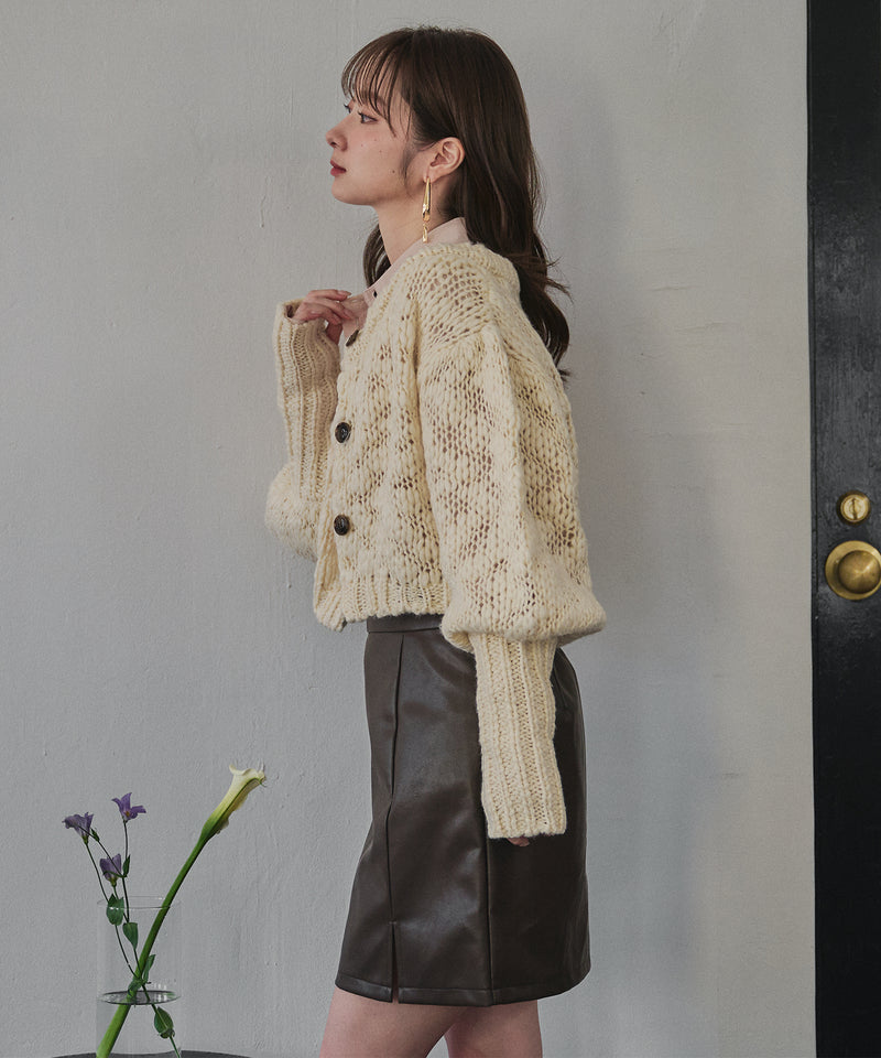 【予約商品】volume sleeve knit cardigan / ボリュームスリーブニットカーディガン